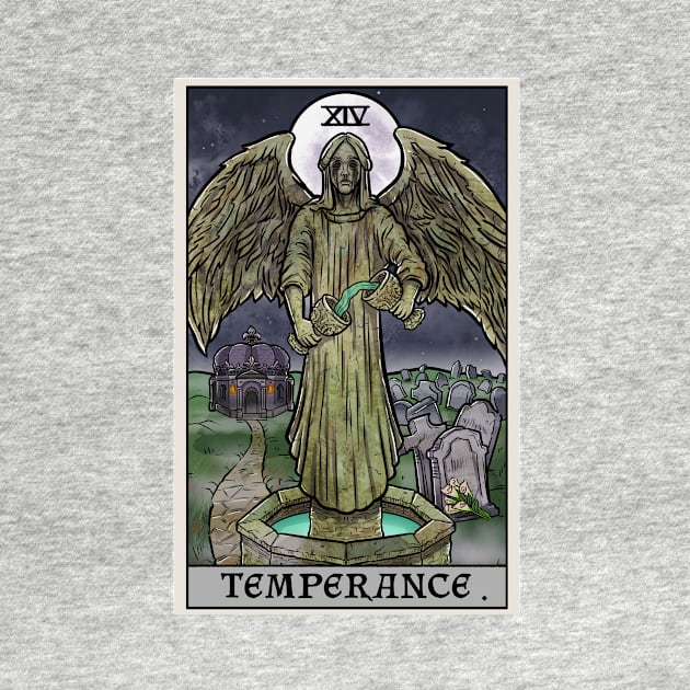 Temperance Tarot Card Halloween Gothic Creepy Crying Angel Statue by TheGhoulishGarb